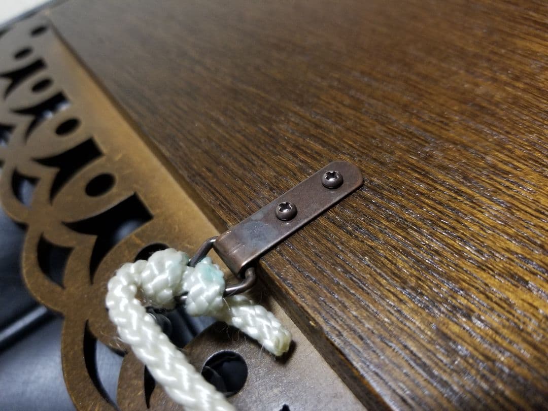 希少　廃盤　パリの雑貨屋　フレンチ　ウォールミラー　ウッド　透かし彫り　壁掛け鏡