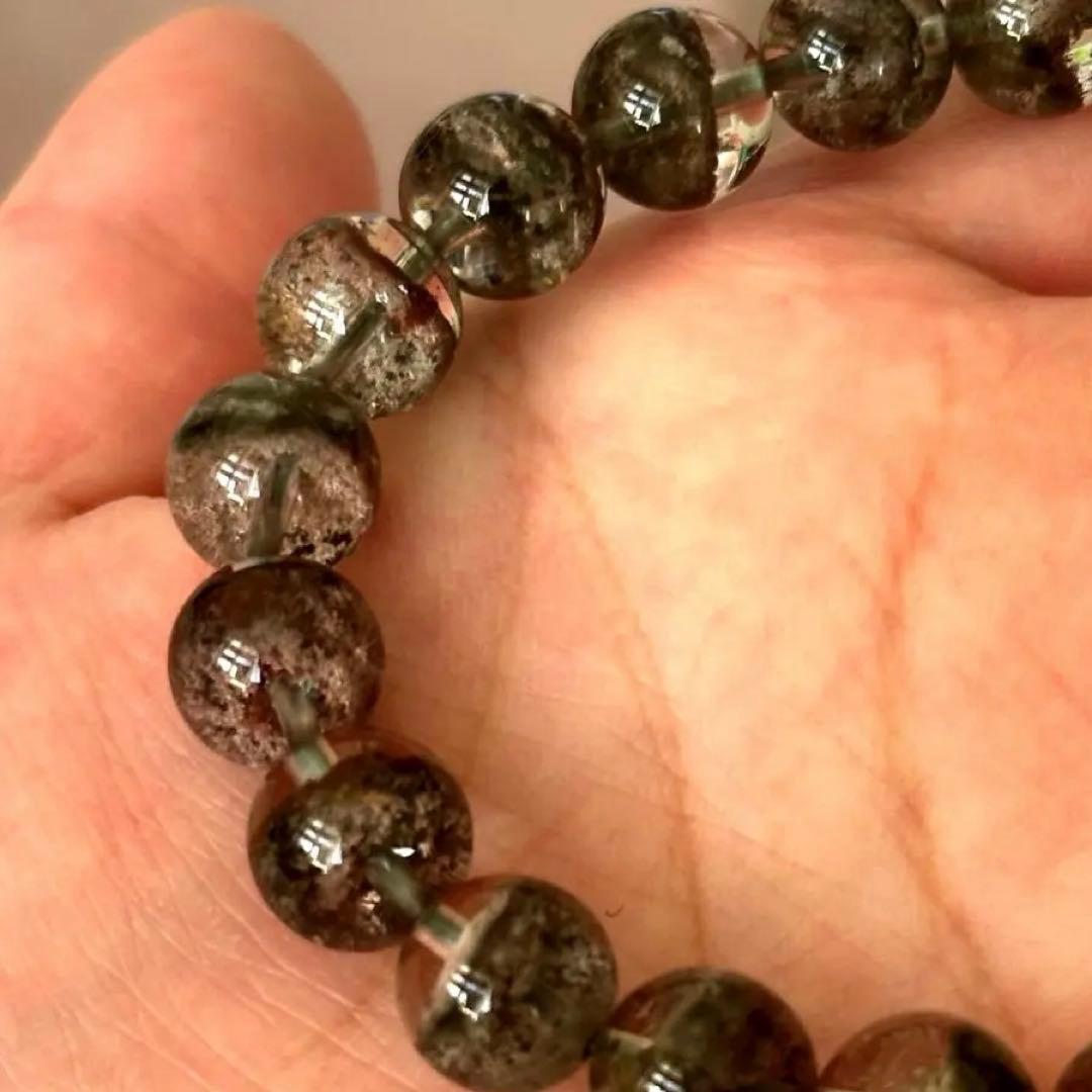 【激レア】【高品質】ガーデンクォーツ 庭園水晶 ブレスレット 金運 財運 UP