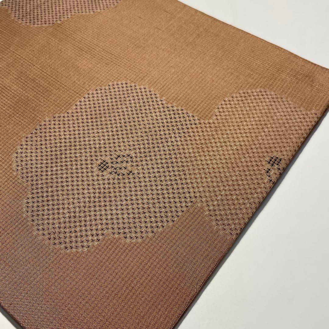 古帛紗1008 正絹　本場大島紬　抽象椿柄　希少なお色(薄光悦茶)