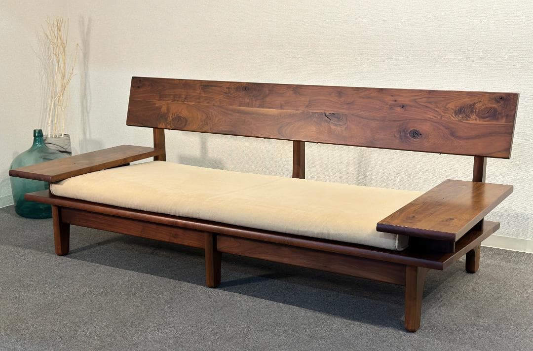 ■HIDA/飛騨産業■森のことば　3Pソファ　ウォルナット　無垢材　シンプル