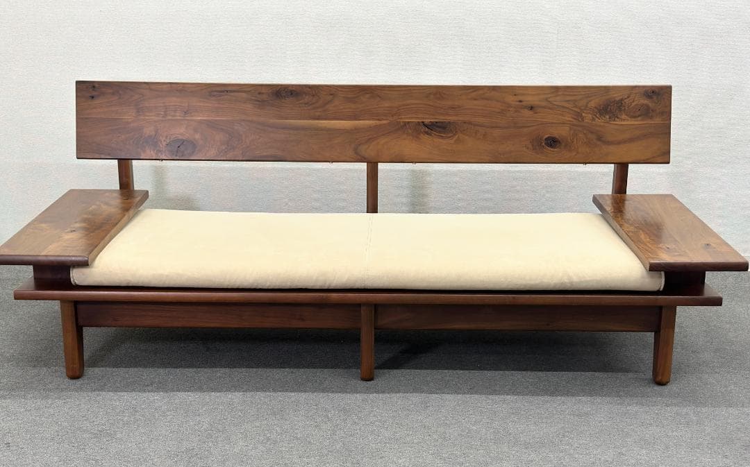 ■HIDA/飛騨産業■森のことば　3Pソファ　ウォルナット　無垢材　シンプル