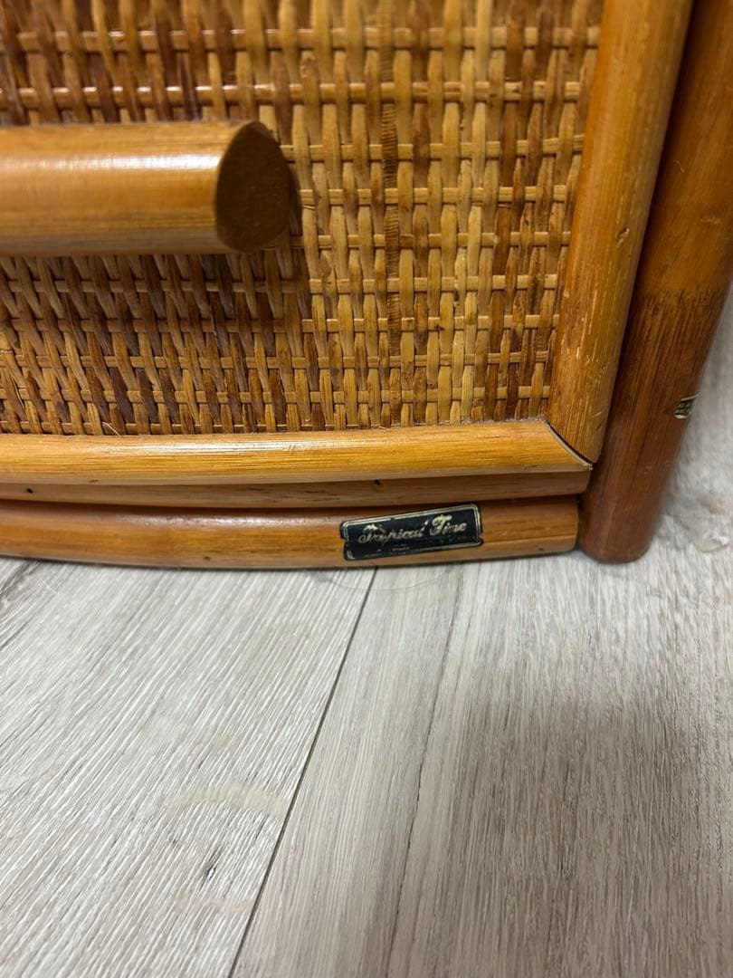 ラタン製　5段チェスト