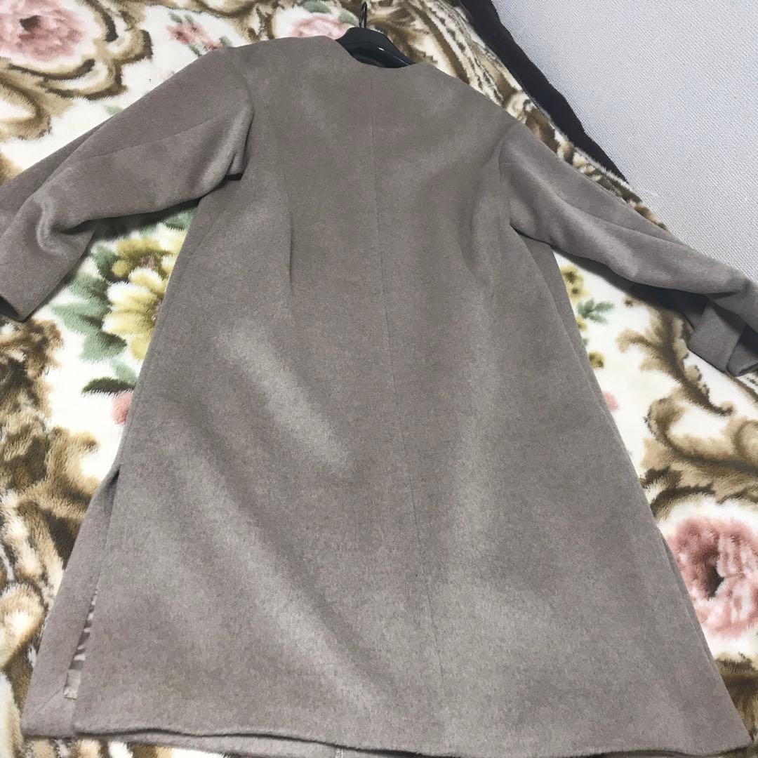 新品タグ付★グリーンレーベルリラクシング　ノーカラー コートアンゴラ✴︎ウール