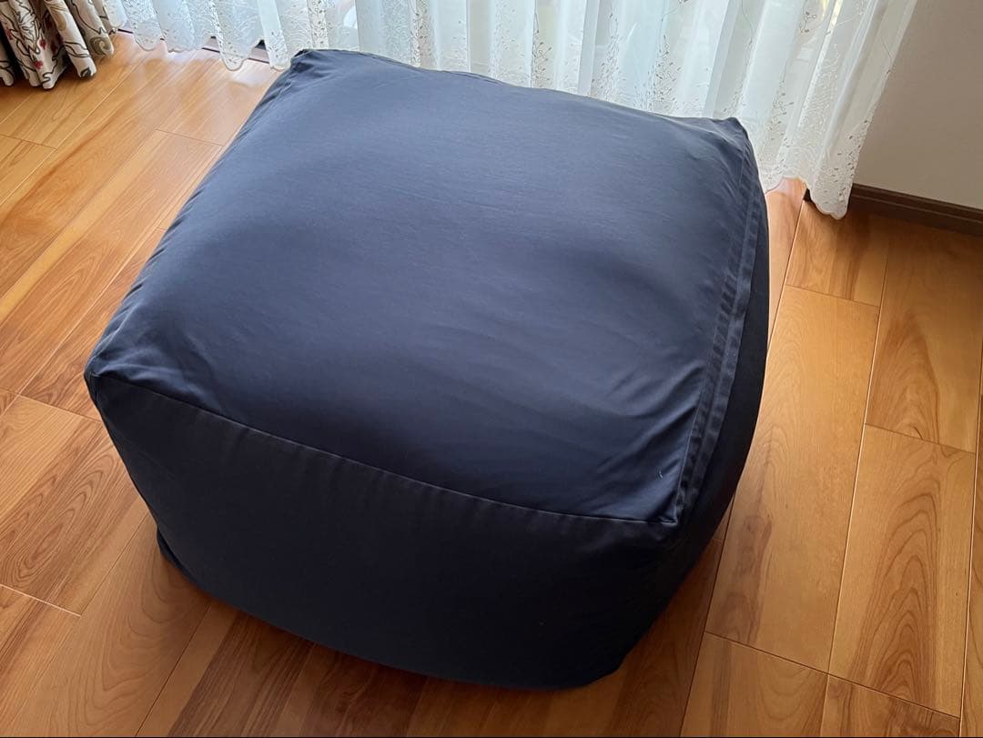【ほぼ未使用】無印良品 体にフィットするソファ大・ネイビー 65×65×43cm