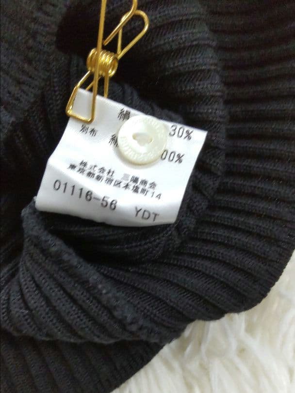 BURBERRY LONDON⿻シルク混 リブニット シャツ ノバチェック 黒M