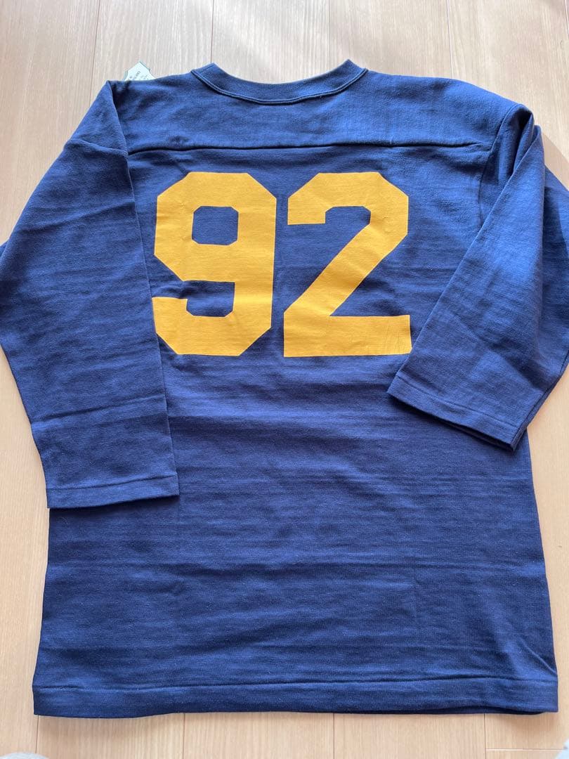 WAREHOUSE Lot4063 7分袖フットボールT NAVY92 L 40