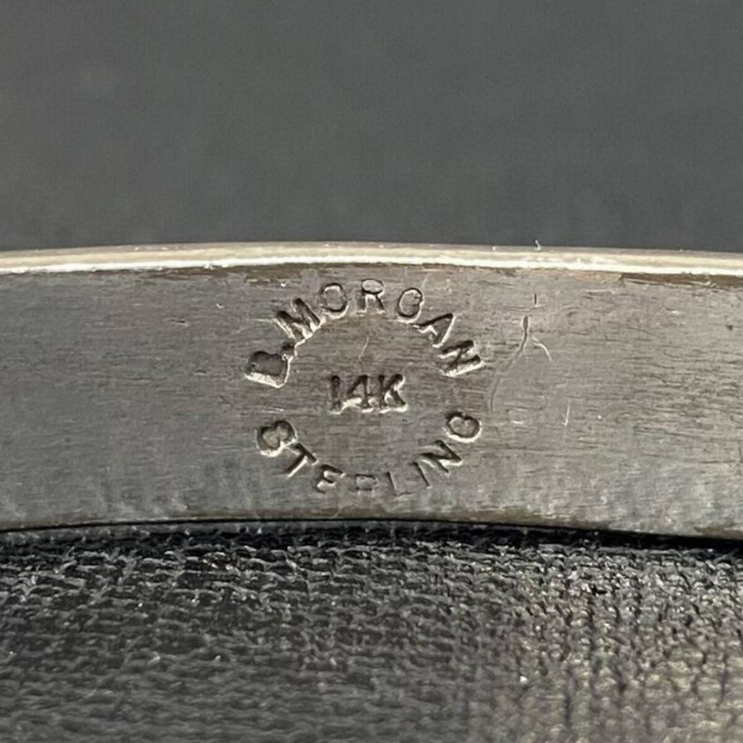 NAVAJO Bruce Morgan 14K シルバー スタンプワークバングル