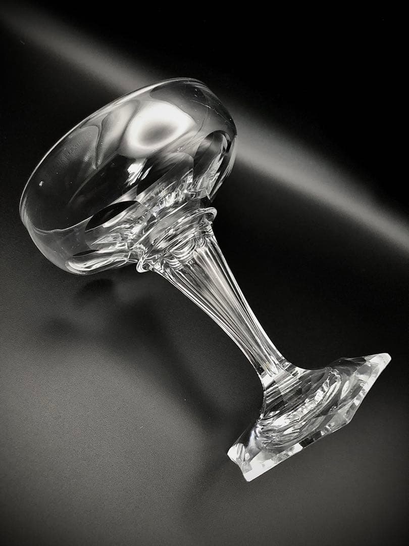 【高さ：13.2cm】アンティークバカラ シャンプノワーズ　クープグラス