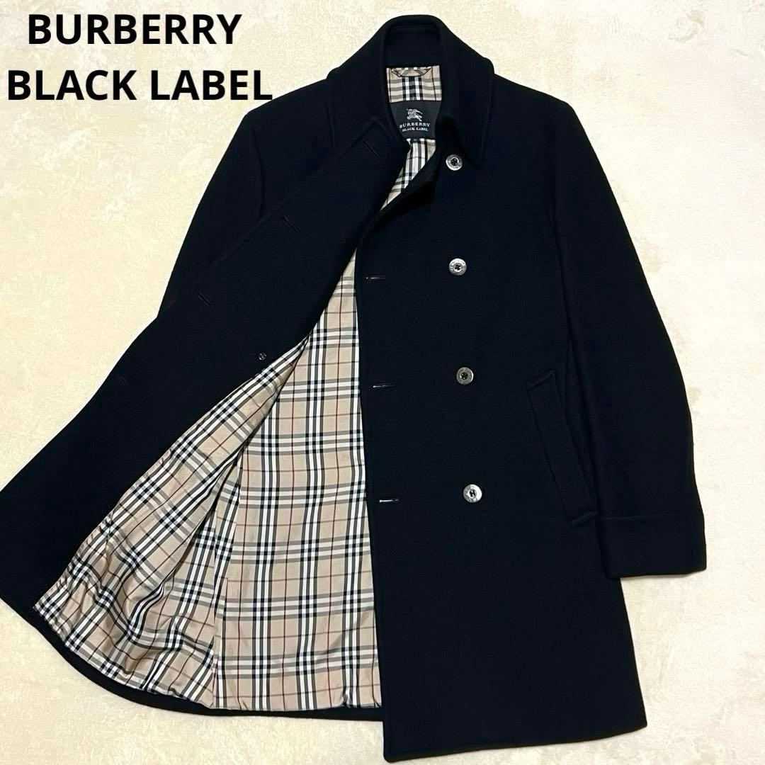 極美品✨バーバリーブラックレーベル チェスターコート アンゴラ混 ノバチェック
