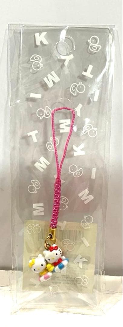 d*7様 ハローキティ 根付 ストラップ　キティ&ミミイ　vivitix うきわ