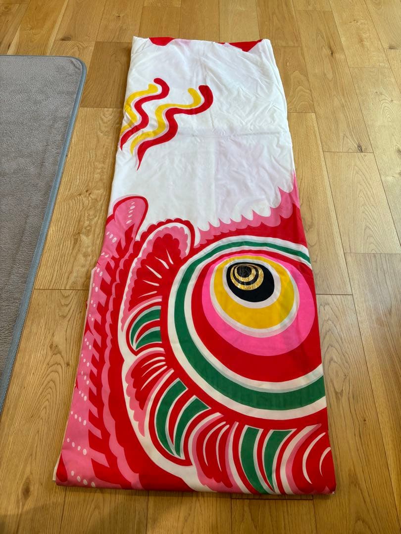 希少　鯉のぼり　赤8m　ユニチカナイロン　祝　日の出　鯉織　飛龍印