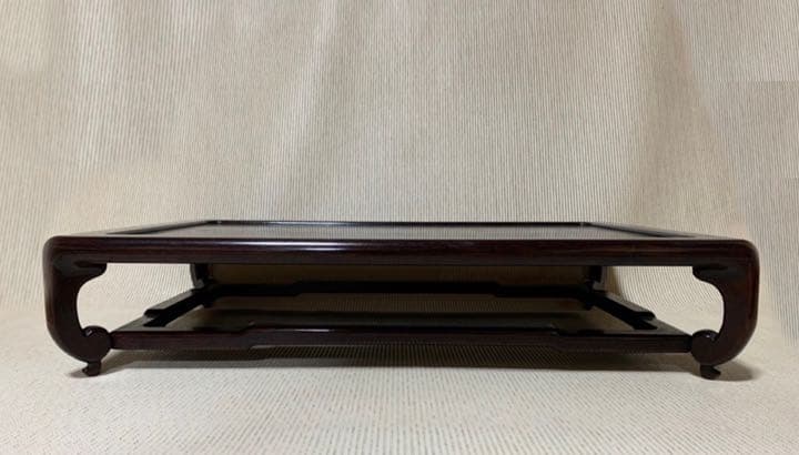 花梨 漆塗 花台 入側グレツ足平台