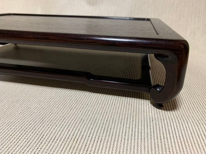 花梨 漆塗 花台 入側グレツ足平台