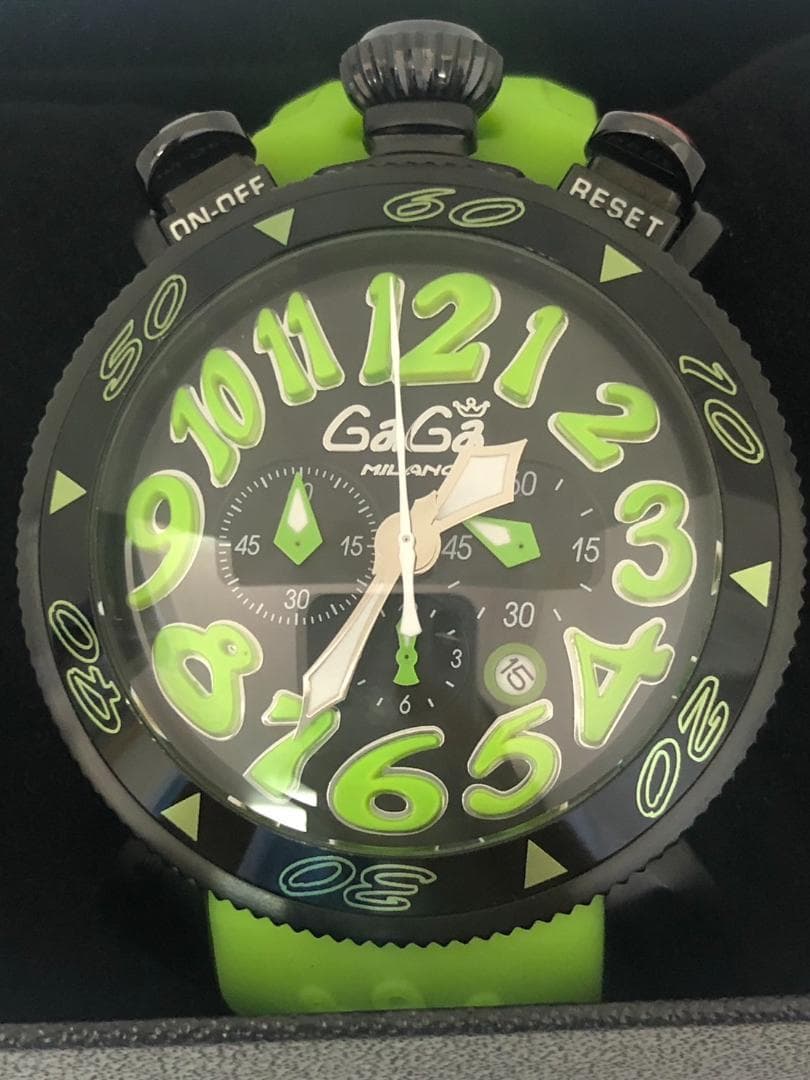 動作OK GaGa MILANO ガガミラノ マヌアーレ48 ラバー 腕時計