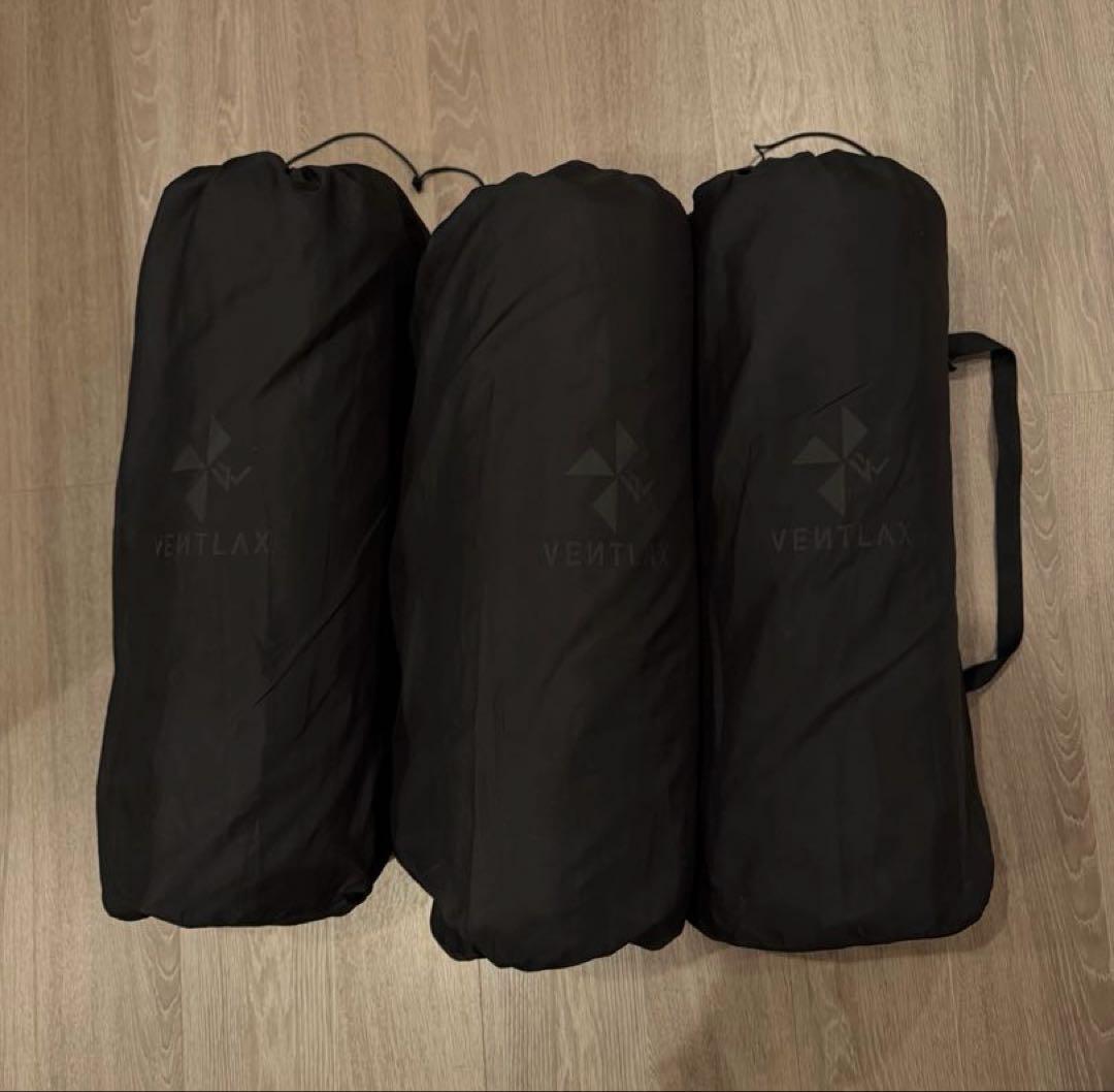 VENTLAX インフレータブルマット 3個セット ブラック
