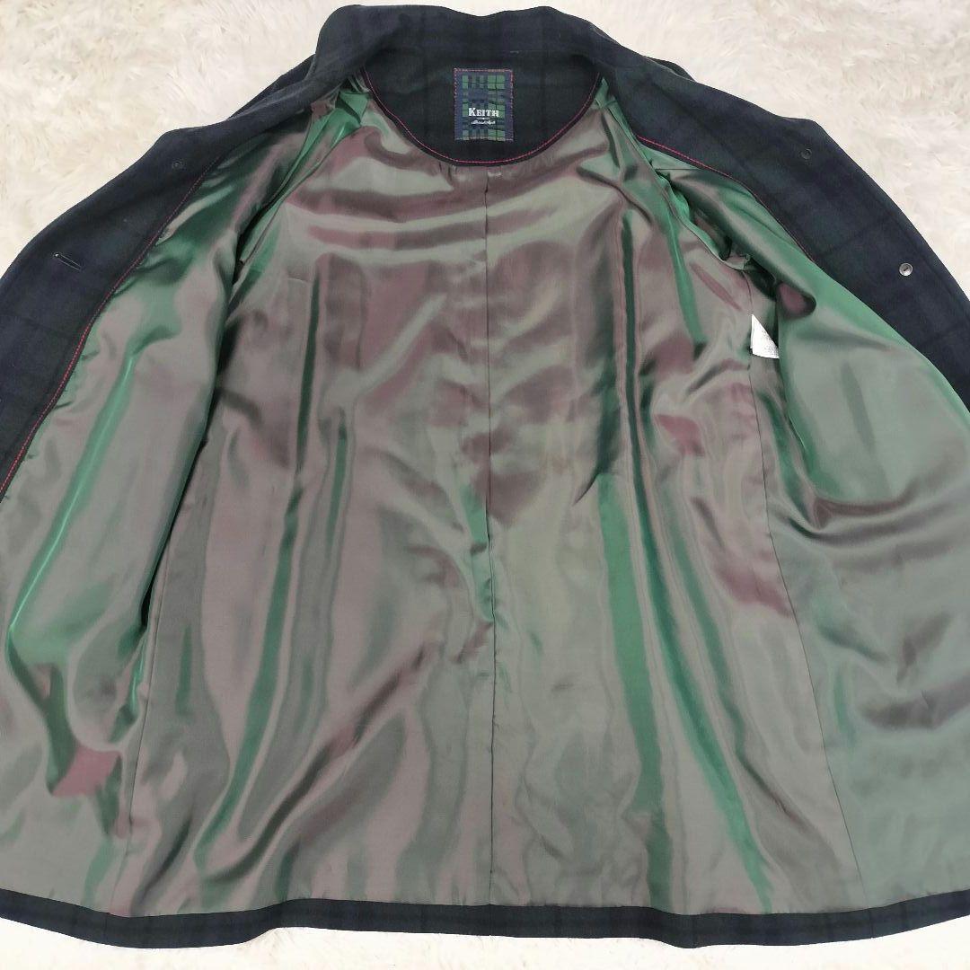 KEITH キース チェック柄コート ウール100% 上品クラシック 38