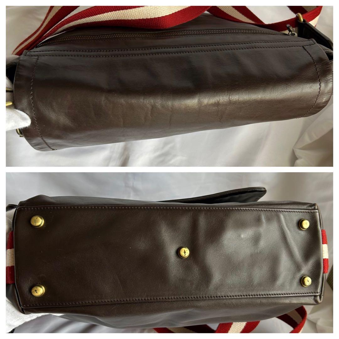【美品】BALLY バリー ショルダーバッグ メッセンジャーバッグ ブラウン
