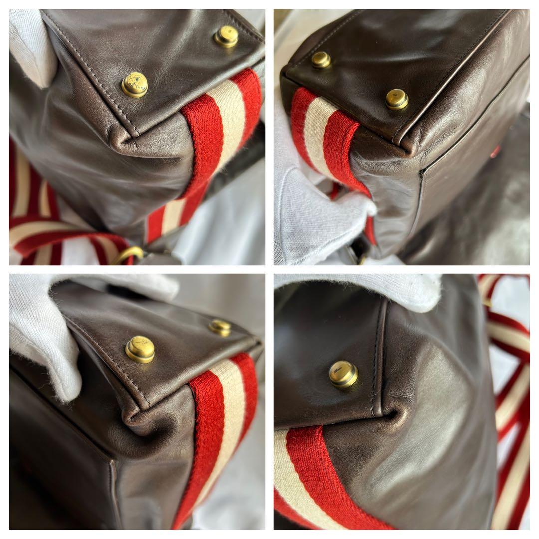 【美品】BALLY バリー ショルダーバッグ メッセンジャーバッグ ブラウン