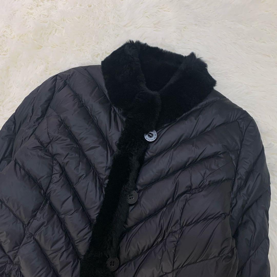 【未使用タグ付き】 最高級 レッキスラビット ファー ダウン ジャケット 黒