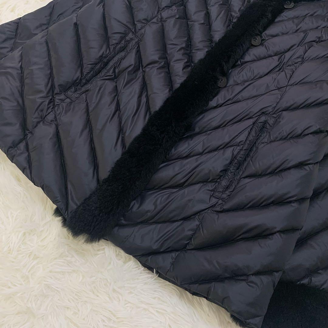 【未使用タグ付き】 最高級 レッキスラビット ファー ダウン ジャケット 黒