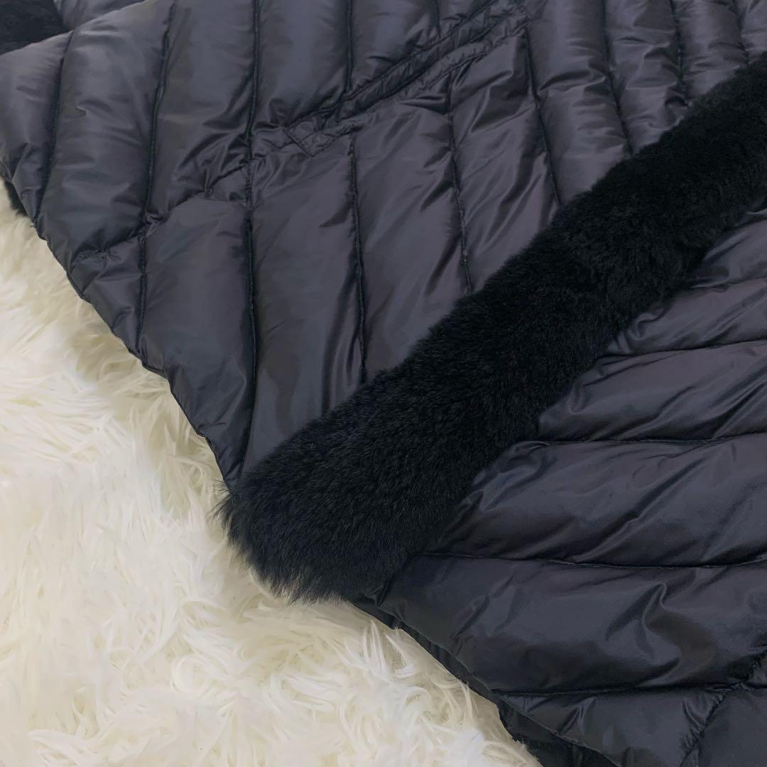 【未使用タグ付き】 最高級 レッキスラビット ファー ダウン ジャケット 黒