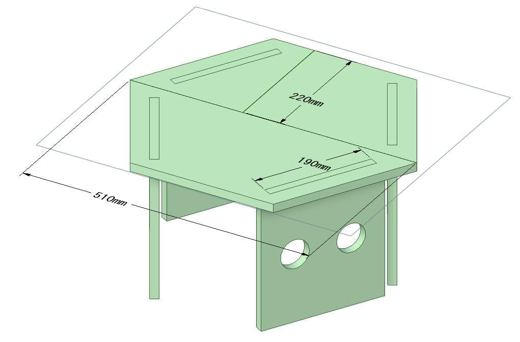 中サイズ ヘキサゴンテーブル ヘキサテーブル 囲炉裏テーブル 組み立て式