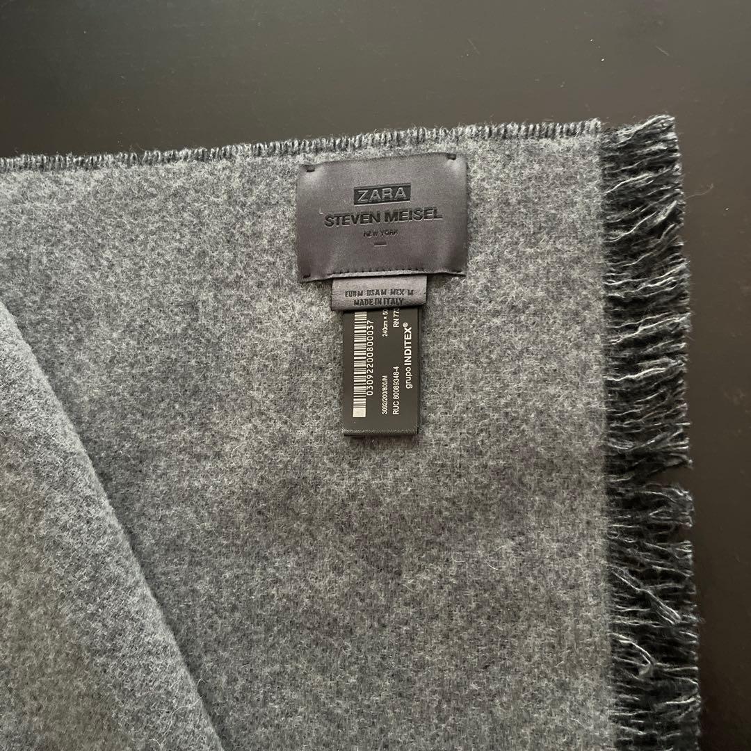 ZARA STEVEN MEISEL スカーフ 大判マフラー ウール100%