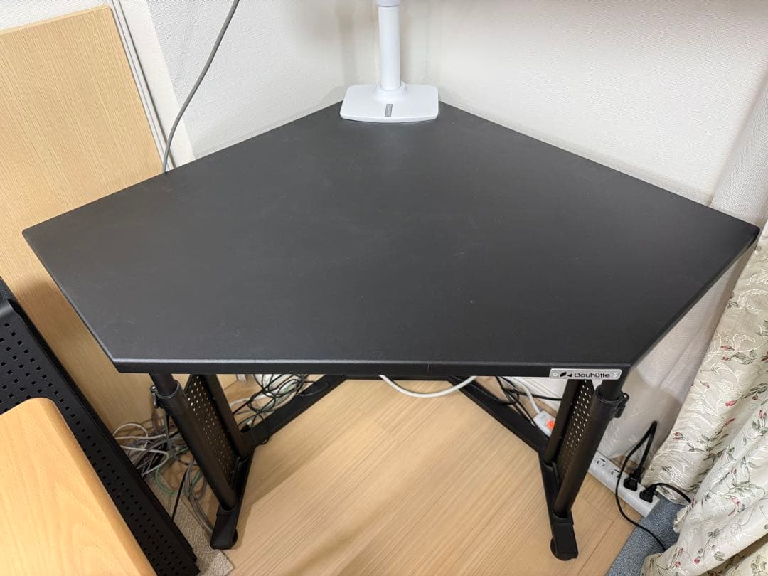Bauhutte カードデスク 昇降式 ブラック BHD-700K-BK