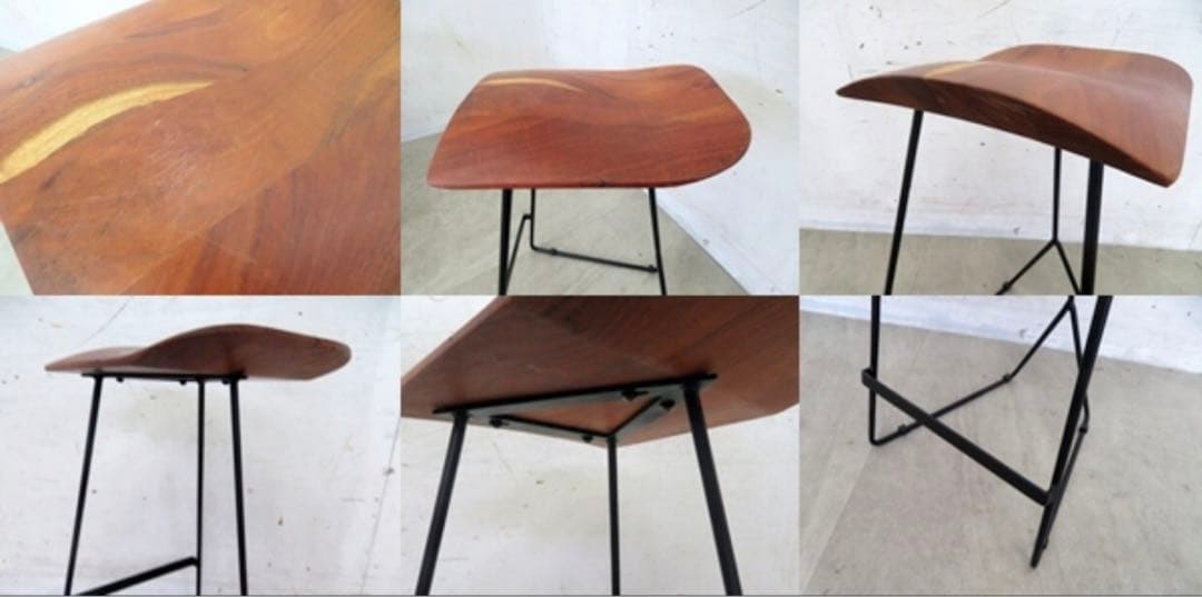 ナチュラルウッドのスツール　1脚　その①