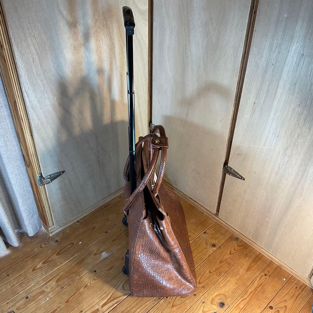 新品 未使用 COOCO クーコ キャリーカート キャリーバッグ クロコ 型押し