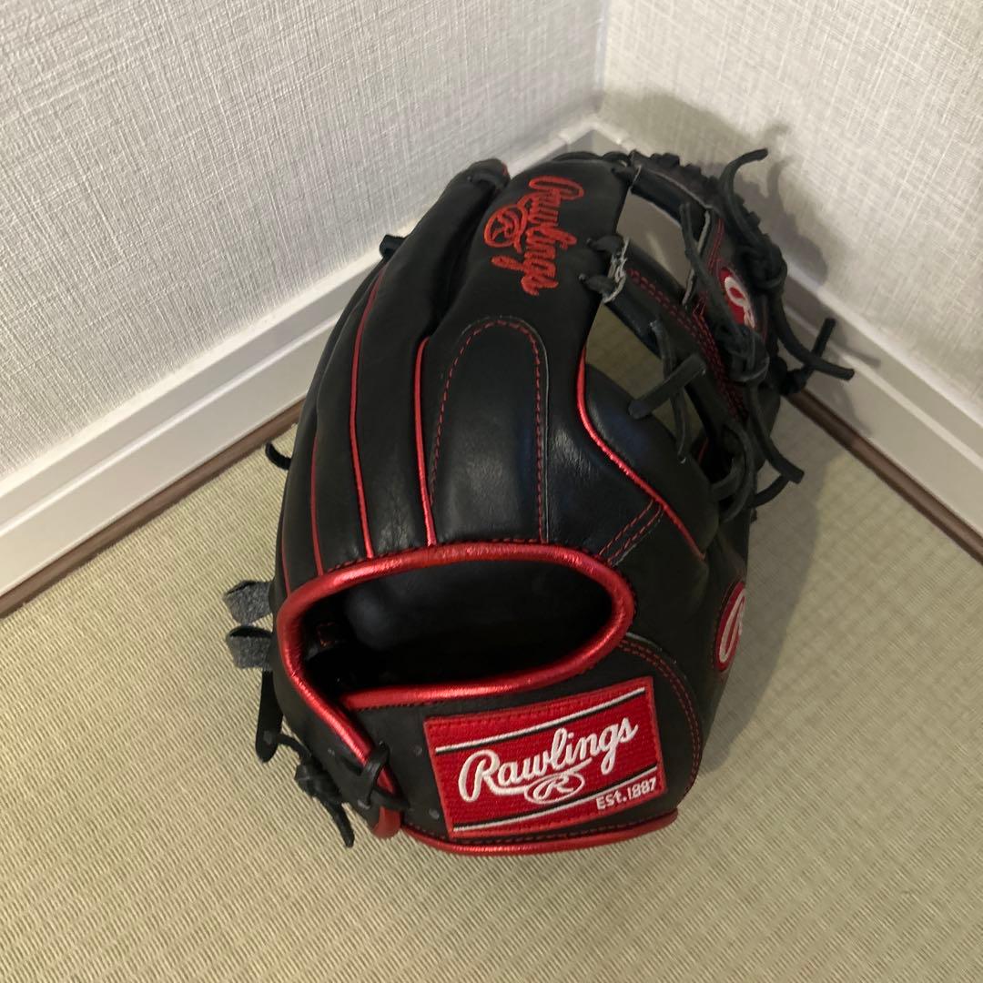 Rawlings 軟式グローブ 黒/赤