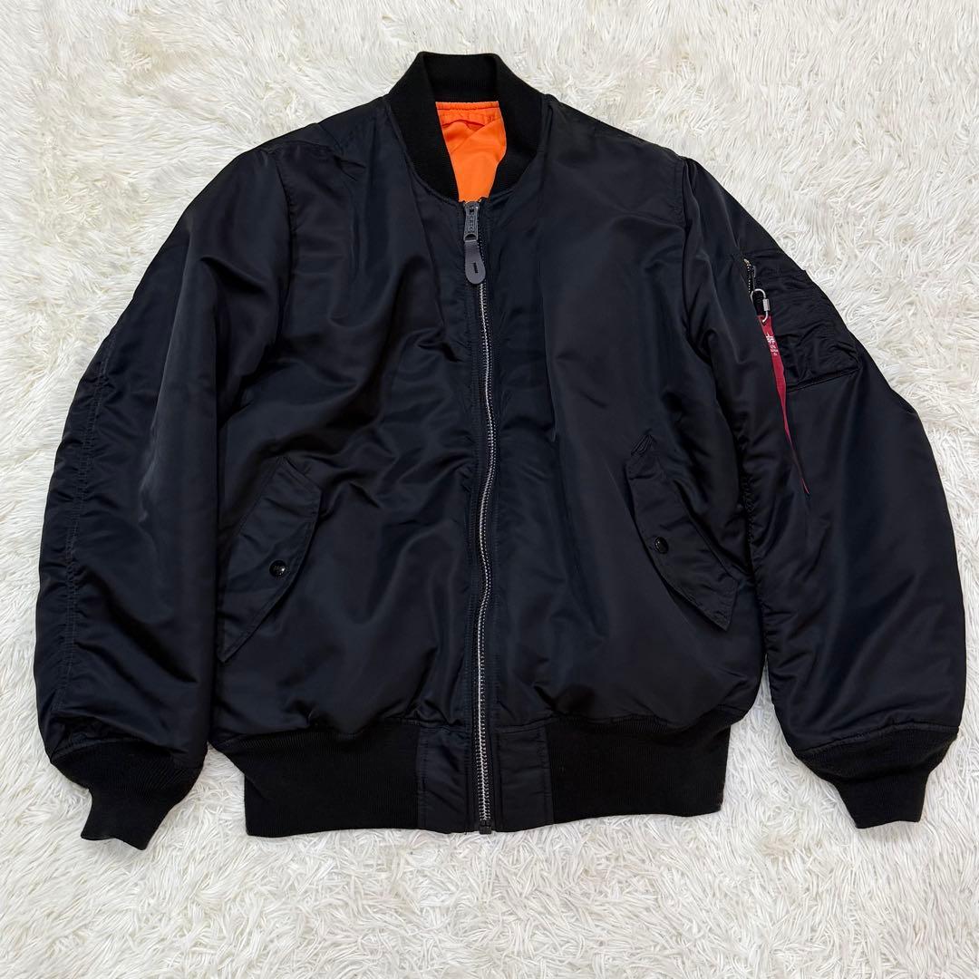 1945　アルファインダストリーズ　MA-1フライトジャケット　Lサイズ　黒