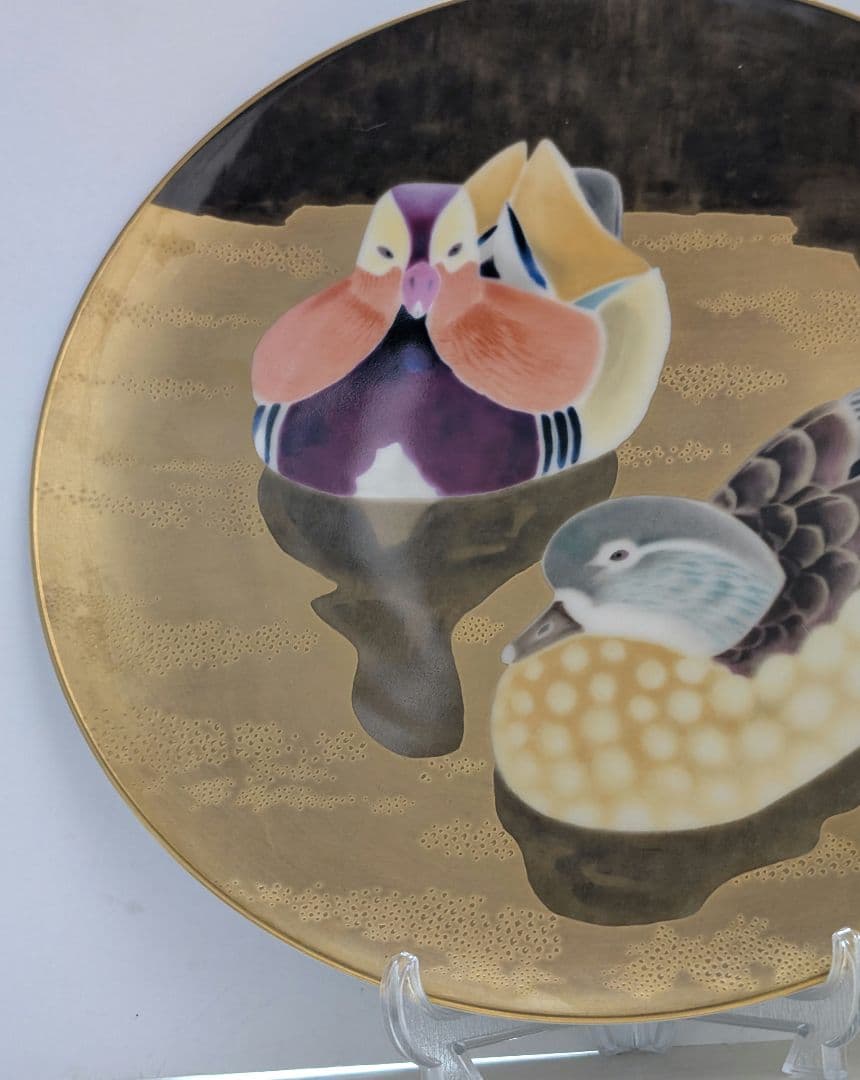 【ノリタケスタジオコレクション】手描き鴨絵皿 Y.Ｎoguchi.