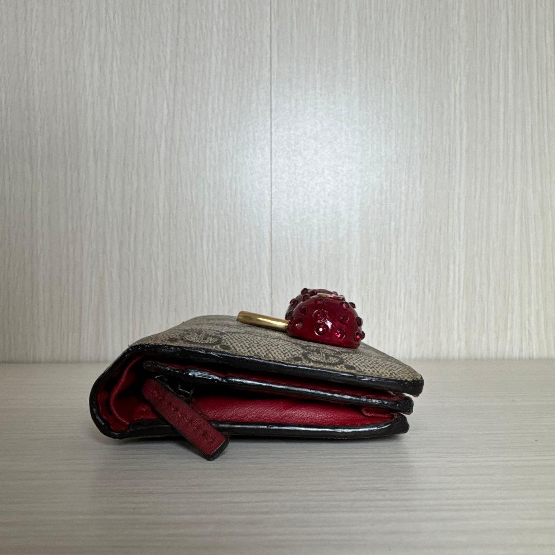 グッチ 二つ折り財布 チェリーさくらんぼ PVC GG スプリーム