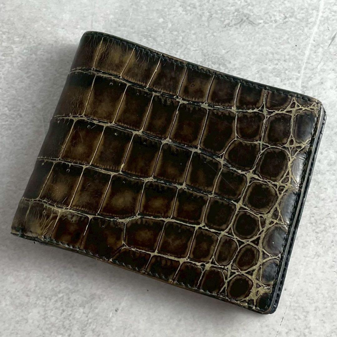 【希少】ボッテガヴェネタ 財布 カードケース リアルクロコダイル