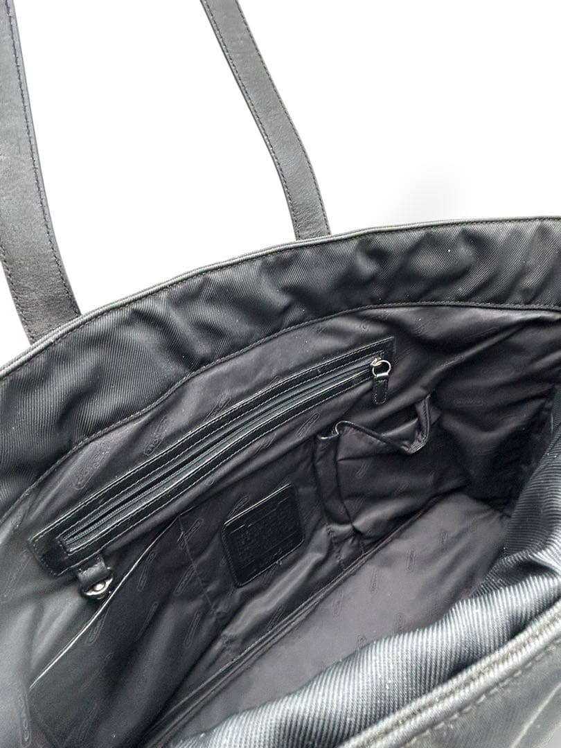 【大人気】COACH コーチ　ブラック トートバッグ　大容量　美品　黒　肩掛け