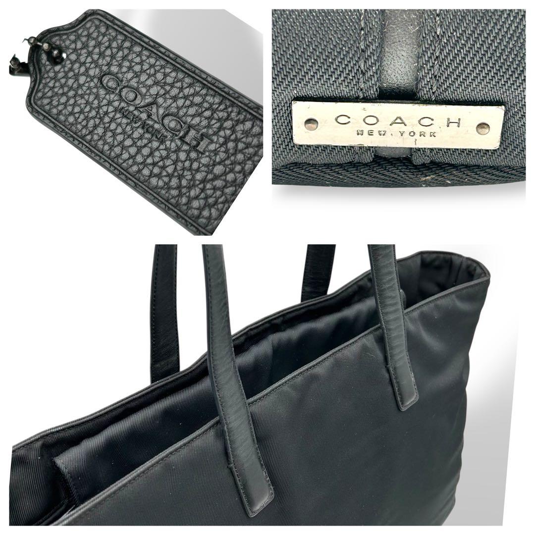【大人気】COACH コーチ　ブラック トートバッグ　大容量　美品　黒　肩掛け