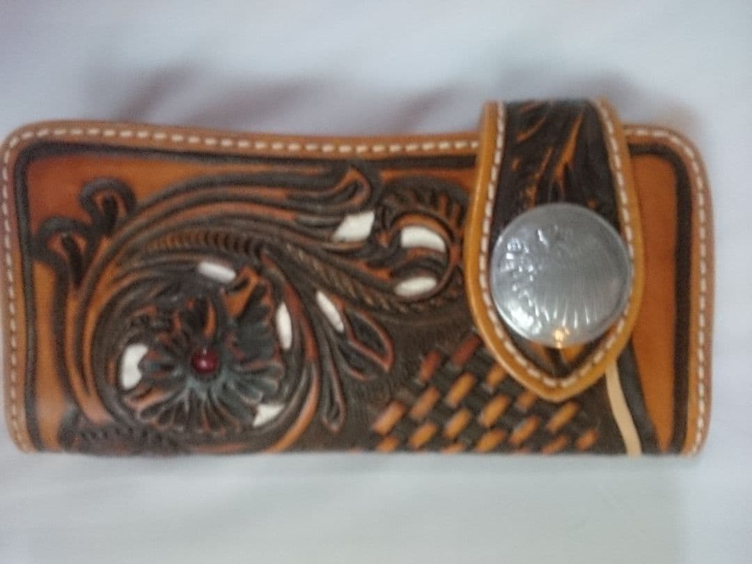 [15%off]レザーウォレット　長財布　本革 ハンドクラフト