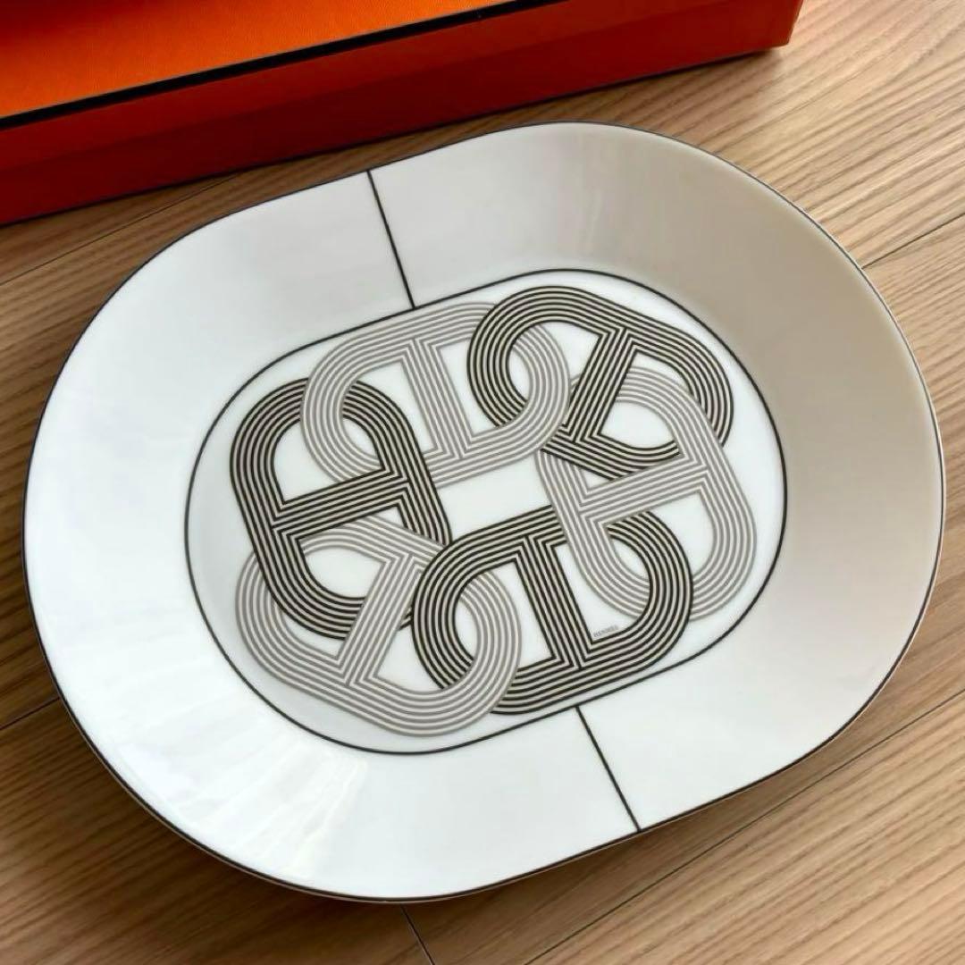 エルメス 食器　ラリー 24 オーバル プレート (大皿）ラスト1枚