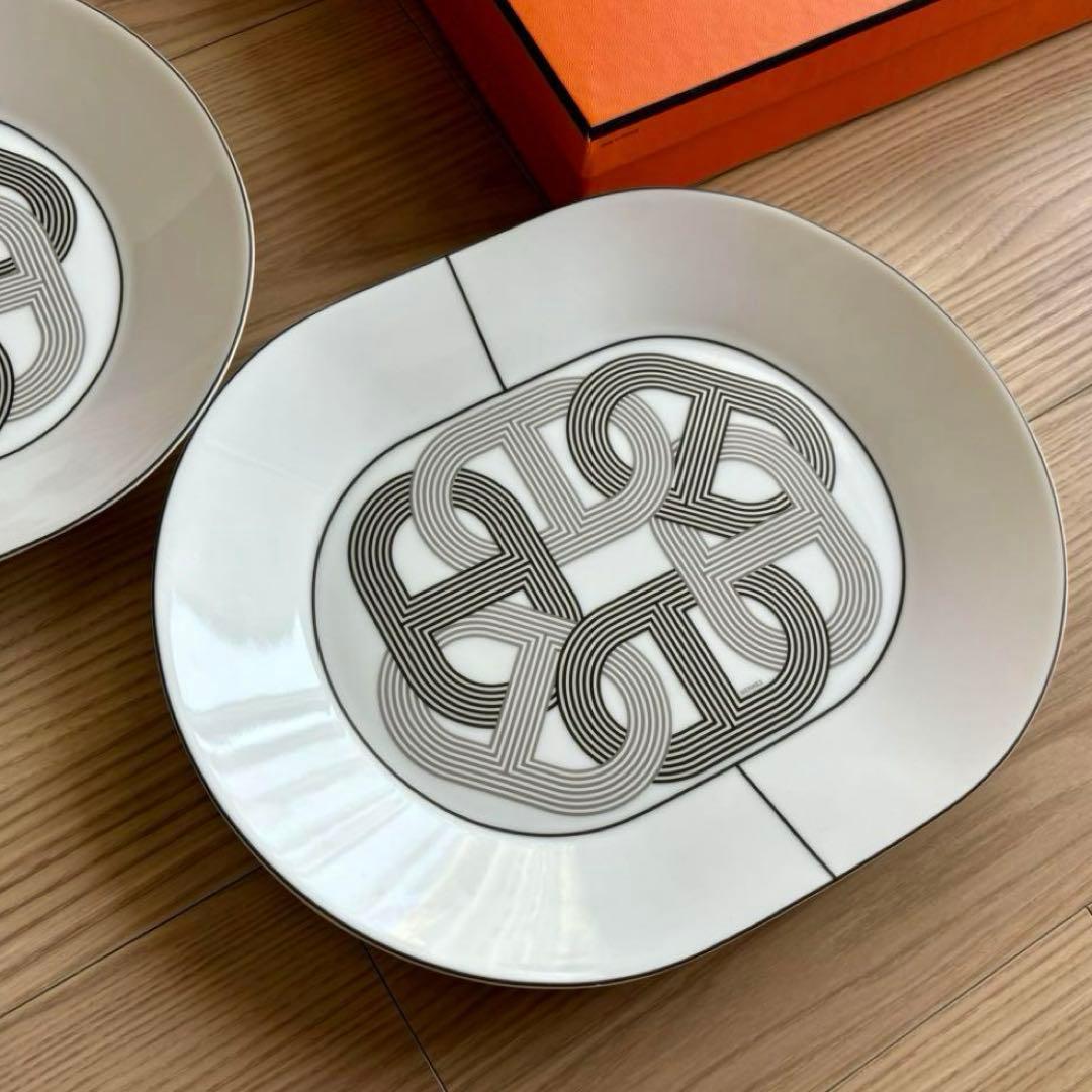 エルメス 食器　ラリー 24 オーバル プレート (大皿）ラスト1枚