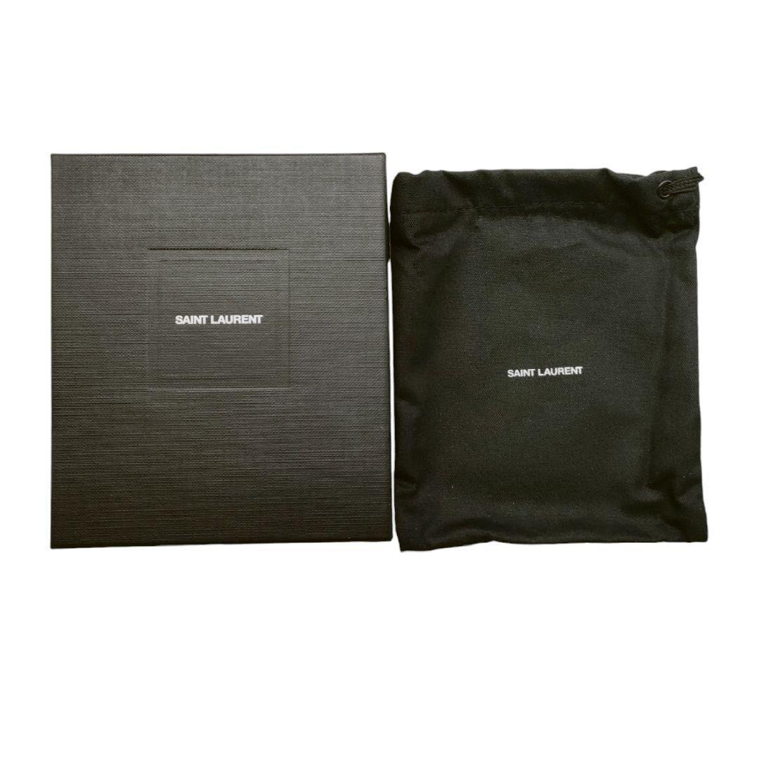 サンローラン　マネークリップ　カードケース付属　ブラック　カサンドラ　レザー