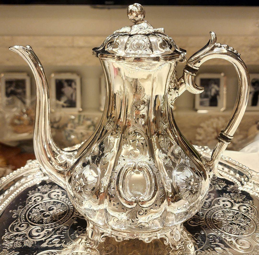 追加画像 純銀P ⑮ ティーセット ヴィクトリアン  シルバー アンティーク