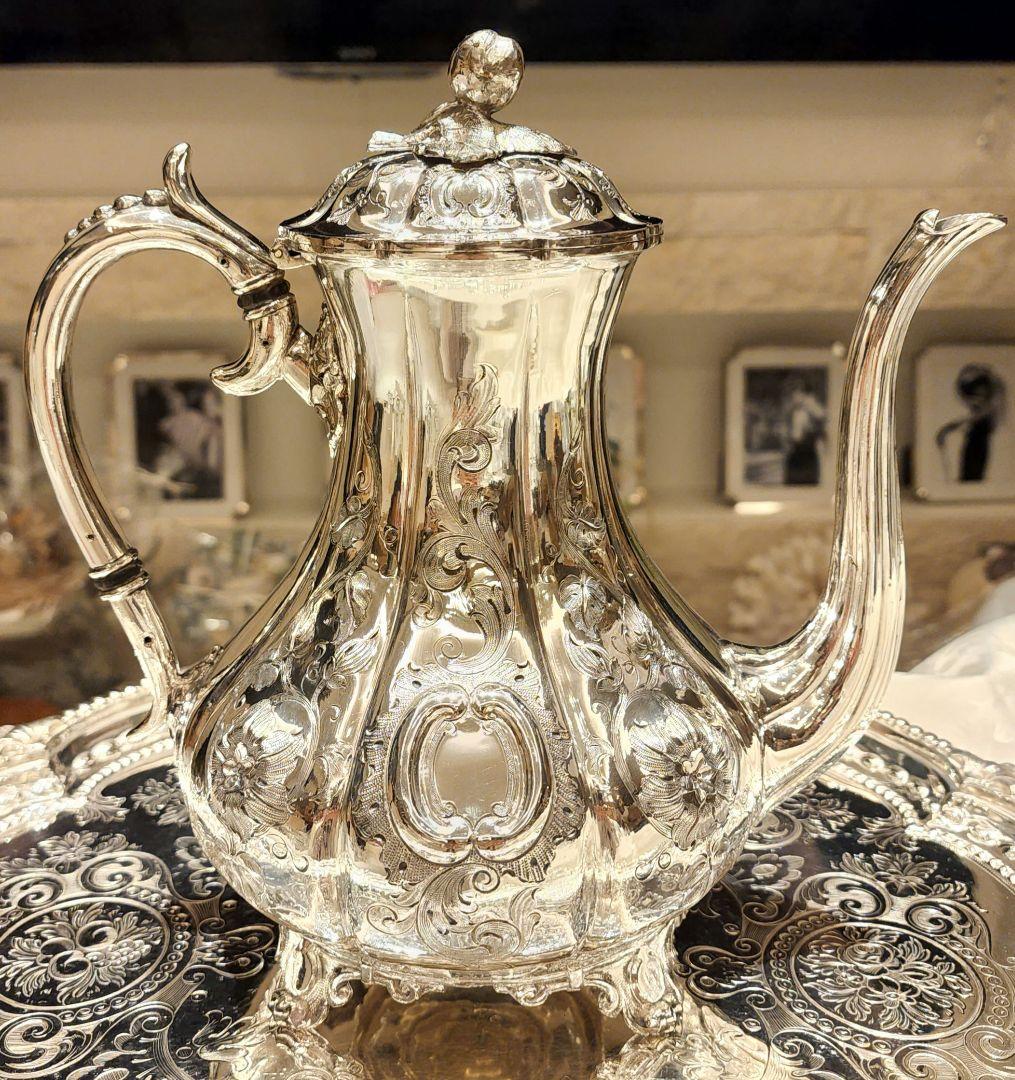 追加画像 純銀P ⑮ ティーセット ヴィクトリアン  シルバー アンティーク