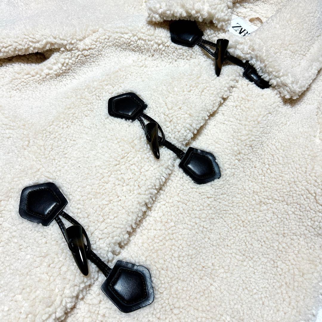 ZARA ボア ダッフル ロングコート トグルコート