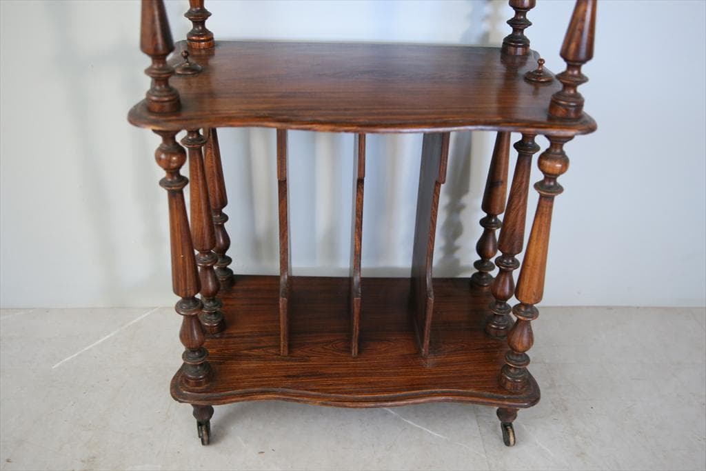 フランスアンティークナポレオン3世様式シェルフ/キャビネット飾り棚(90-137