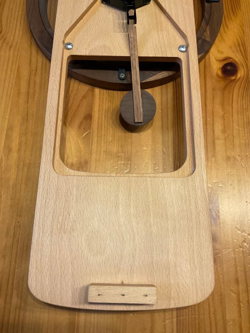 ウォールクロック振り子　ブナ　掛け時計 おしゃれ 天然木 無垢 文字盤なし