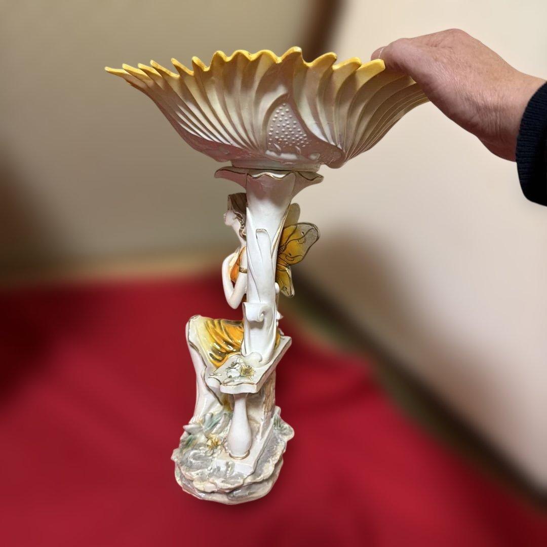 ヨーロッパ雑貨　置物　オブジェ　花の妖精？　H38cm