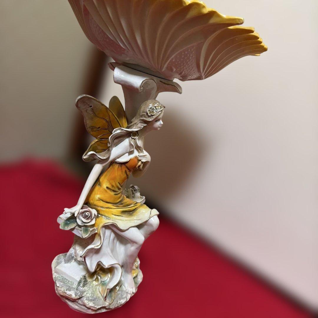 ヨーロッパ雑貨　置物　オブジェ　花の妖精？　H38cm