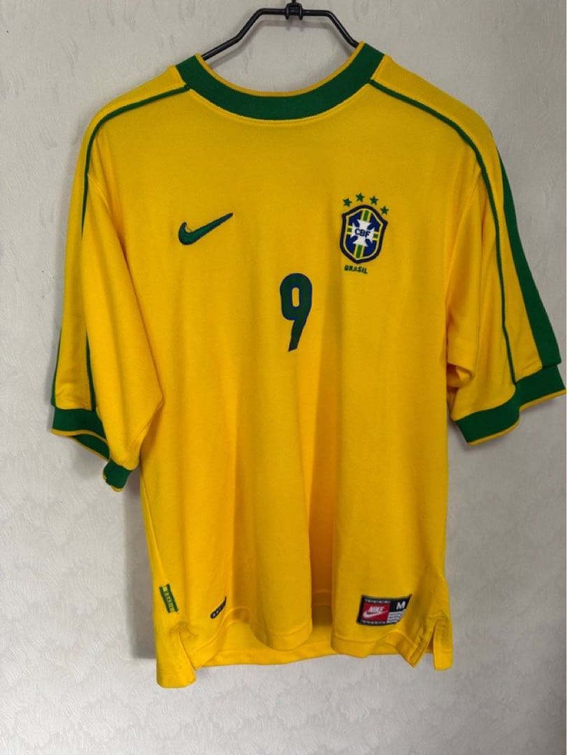 98年 ブラジル代表 ユニフォーム ホーム ナイキ NIKE ロナウド 9 UK