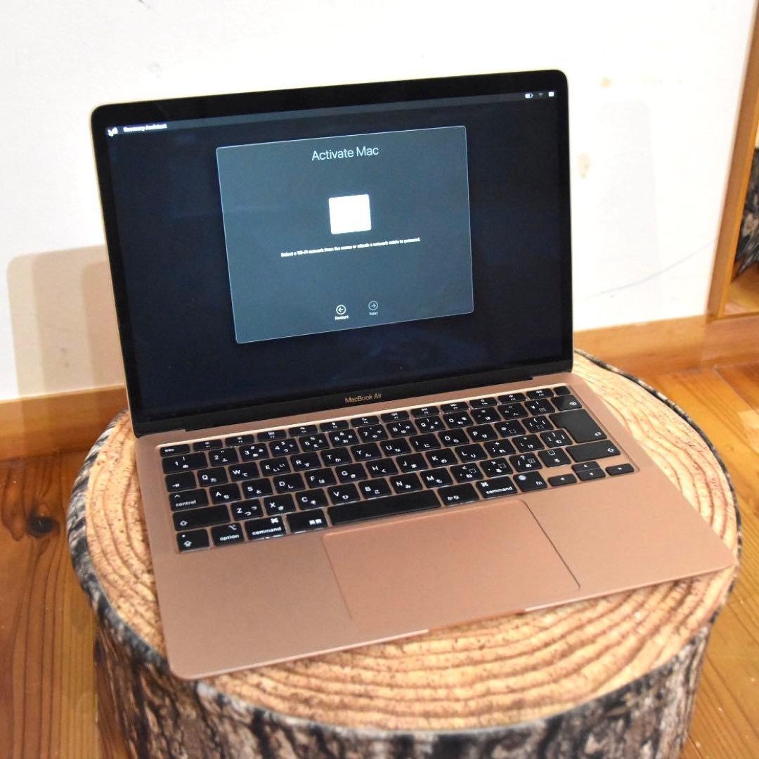 【液晶映りOK】M1 MacBookAirゴールドジャンク外装美品（1/17まで